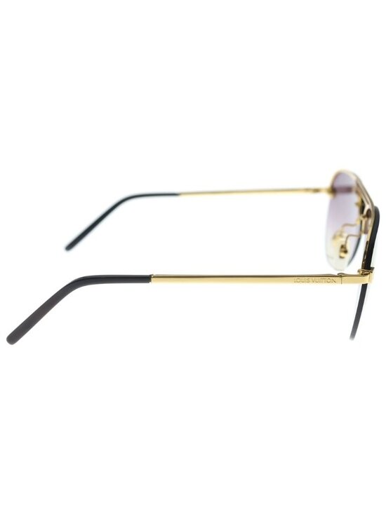 Louis Vuitton Clockwise Monogram Lens Side Temple Logo Teardrop Sunglasses Gold main image 4